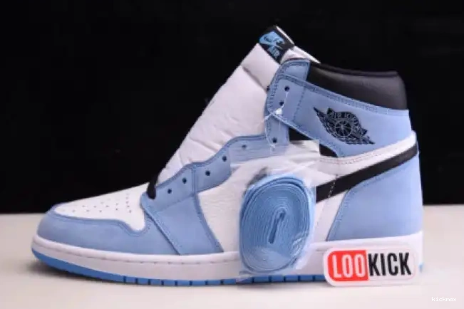 Rep MAX AIR WHITE BLACK HIGH RETRO BLUE 555088-134 JORDAN 1 UNIVERSITY 0521
